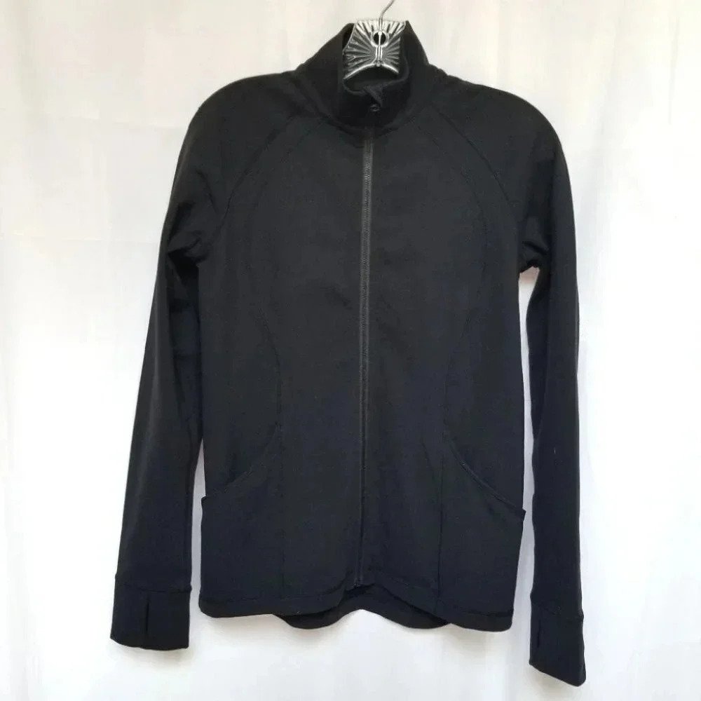 Lululemon Black Jacket Keyhole Mesh